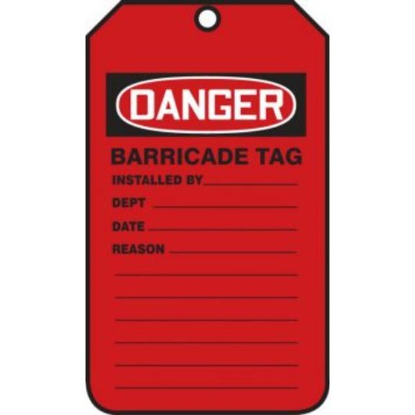 Accuform OSHA DANGER BARRICADE STATUS TAG TAB110CTP TAB110CTP